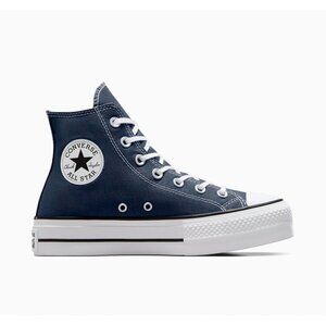 Converse Womens Chuck Taylor All Star Lift Platform Shoes 8.5 Blue Navy AN EXC